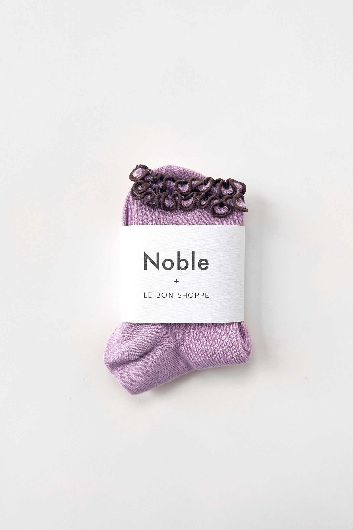 The Petite Ruffled Modal Socks in Lilac