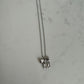 Danity Bow Necklace : Silver