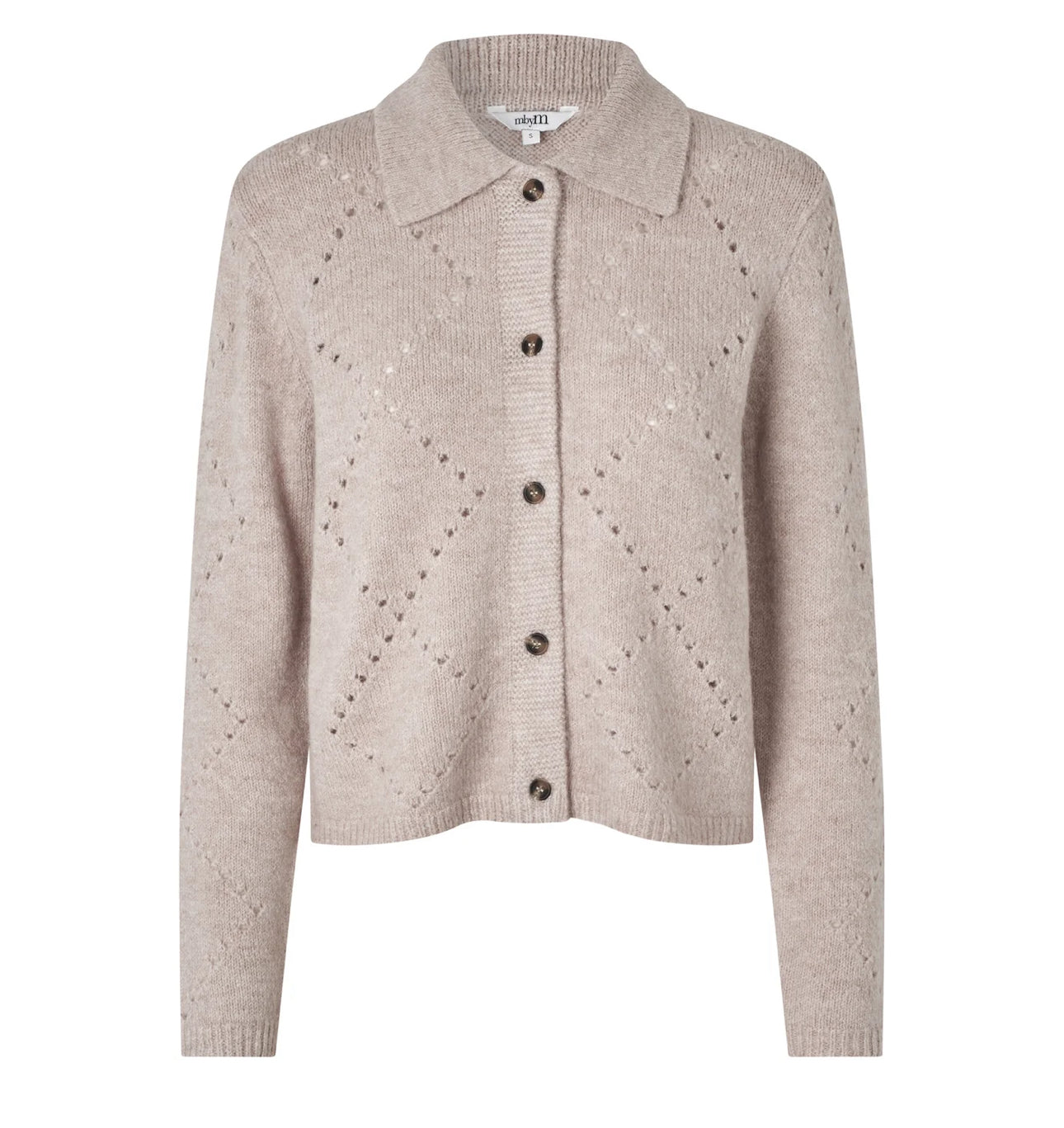 PALLIOMA-M KNIT CARDIGAN - LIGHT BEIGE