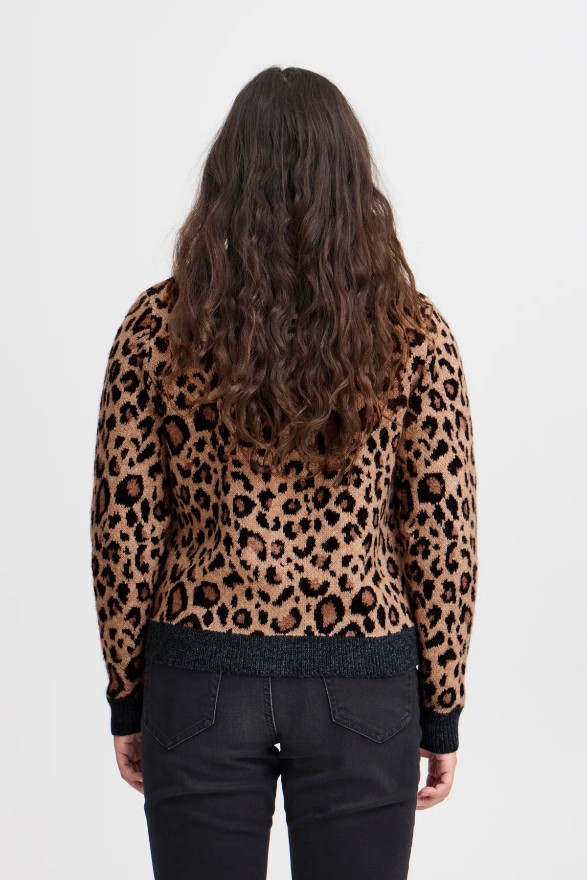 Leopard Print Knit Cardigan