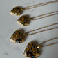 Chunky gem Heart necklace : Multicolored