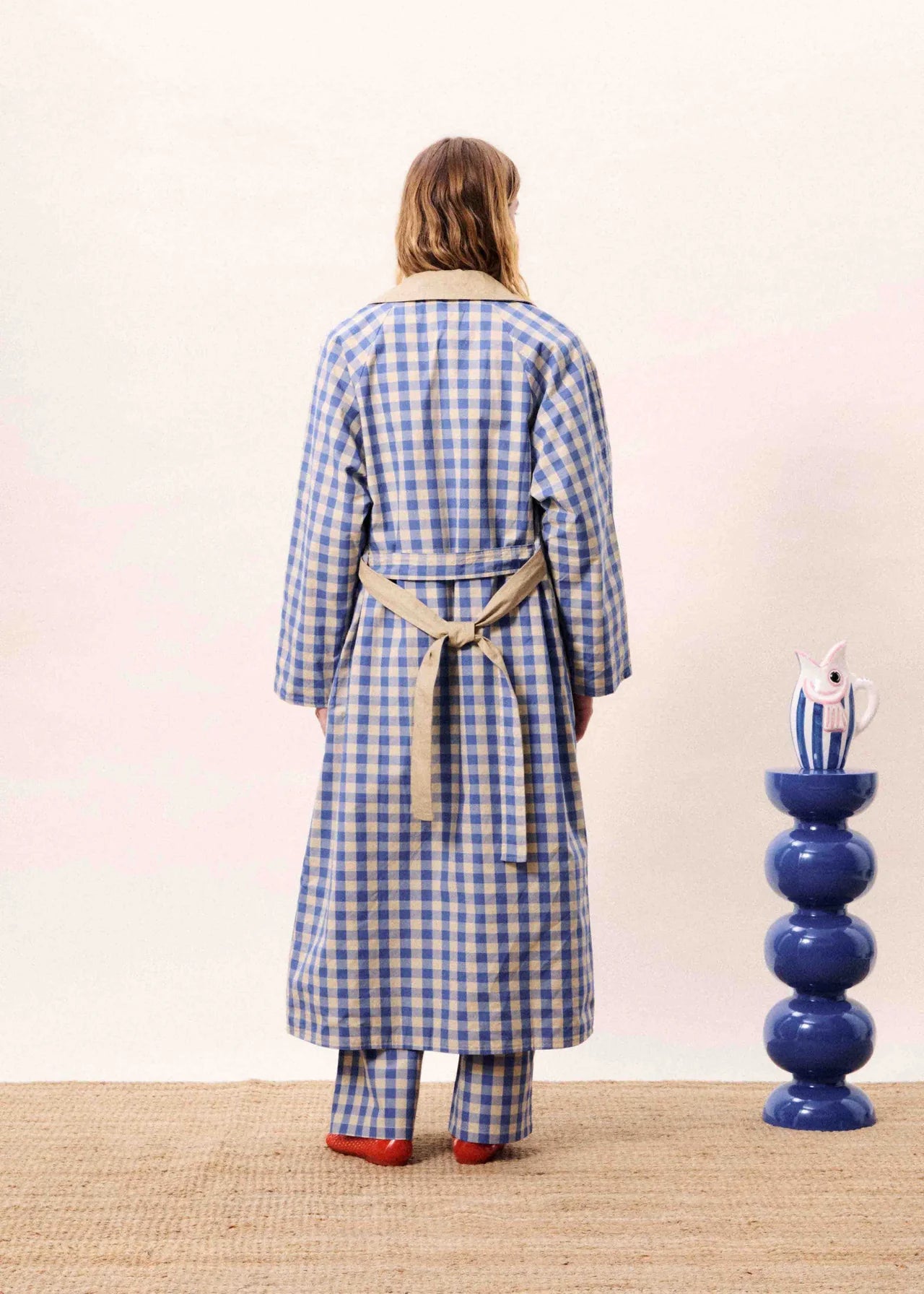 POCAHONTAS TRENCH AZURE BLUE