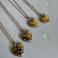Chunky Gem Heart Necklace : Clear