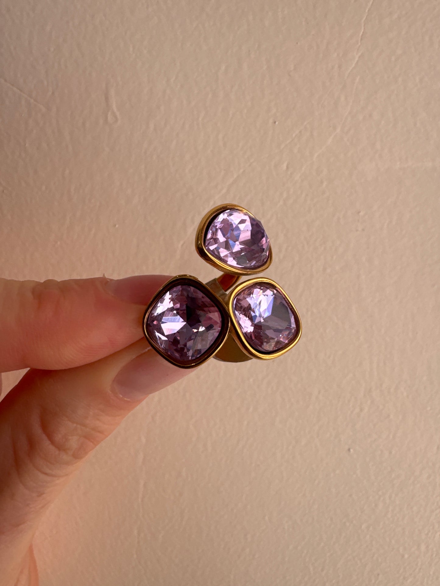 Purple Crystal Ring