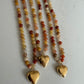 Amber heart beaded necklace