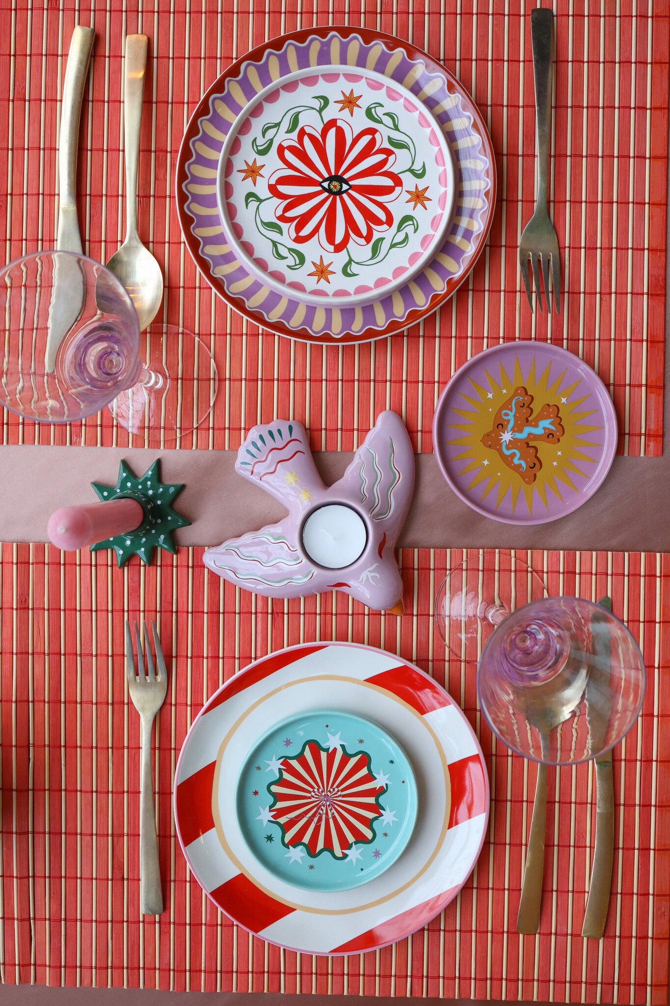 Small Plate Bird and Star
