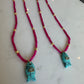 Pink Fish Charm necklace