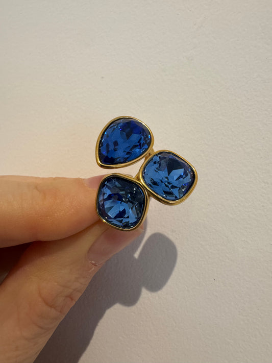 Cobalt Blue Crystal Ring