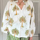 Palm print blouse