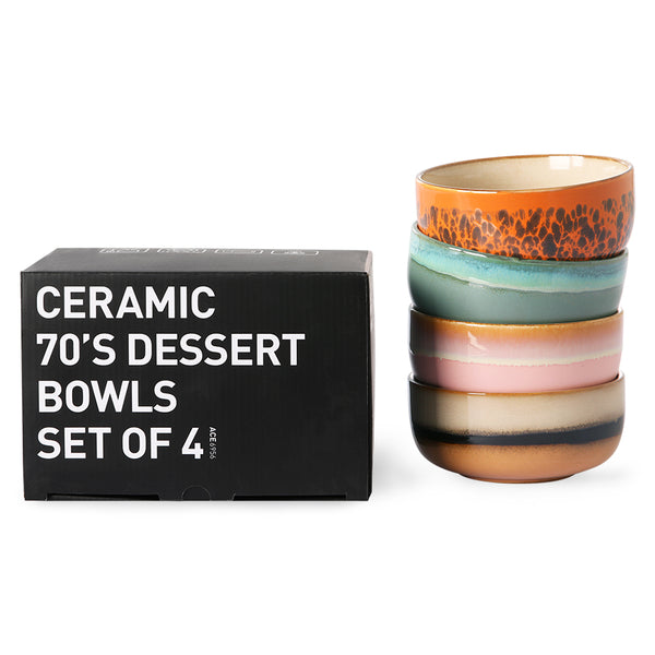 Hkliving - 70s Ceramics: Dessert Bowls (set of 4)