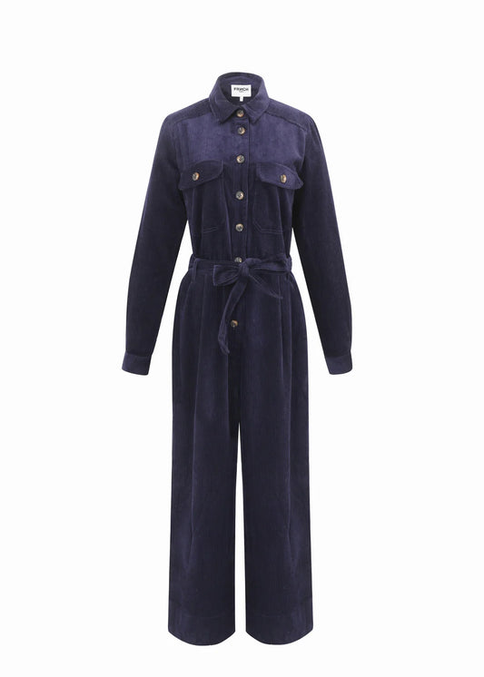 Alya Cord Navy Jumpsuit