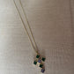 Green & Purple Cross necklace