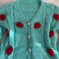 Strawberry knit cardigan