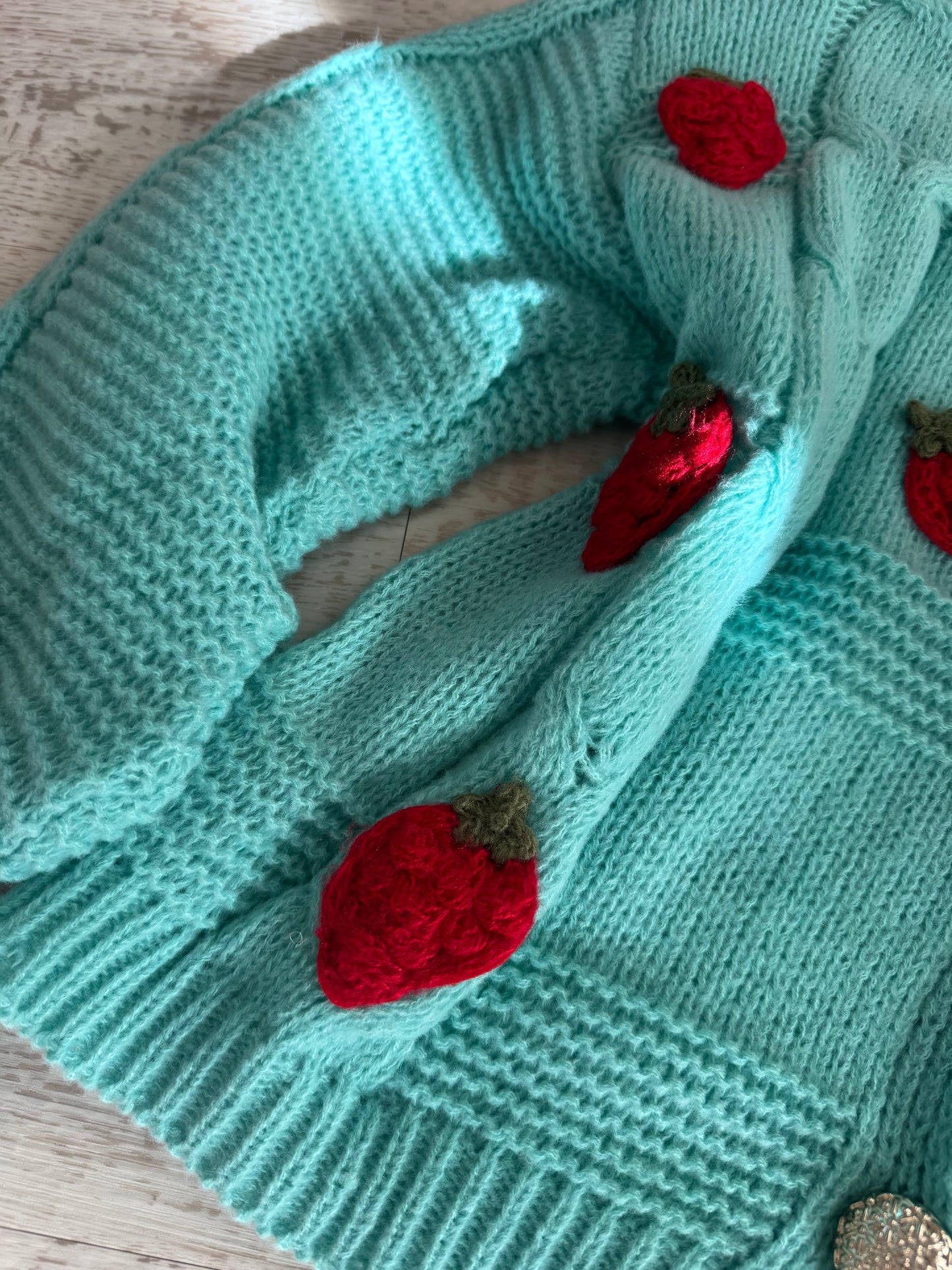 Strawberry knit cardigan