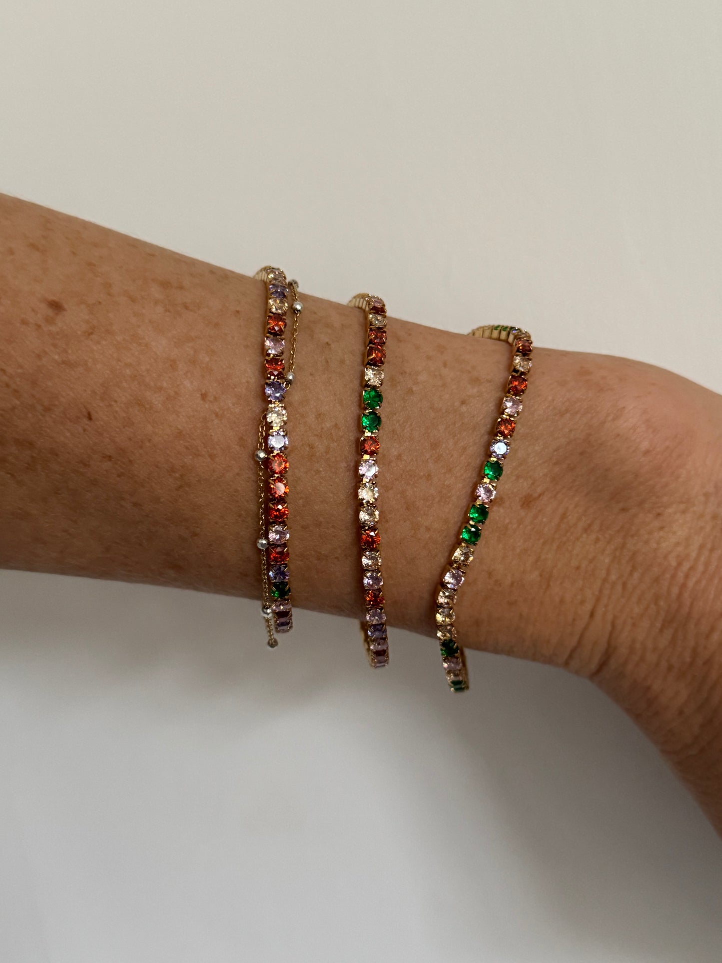 Rainbow Tennis Bracelet