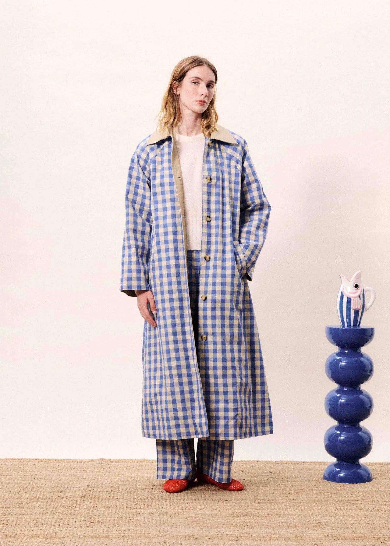 POCAHONTAS TRENCH AZURE BLUE