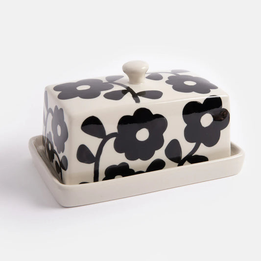 Mono Floral Butter Dish