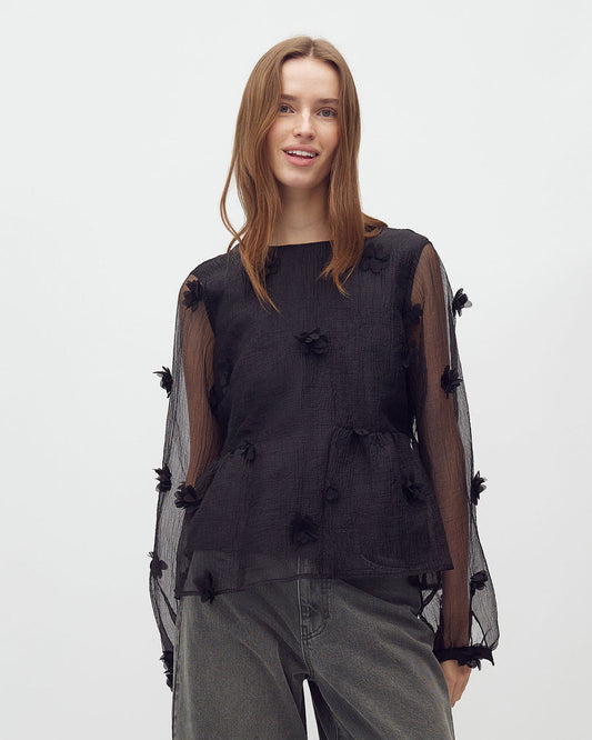 Hasel Black Blouse