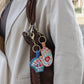 Beaded Keyring - Love Shell