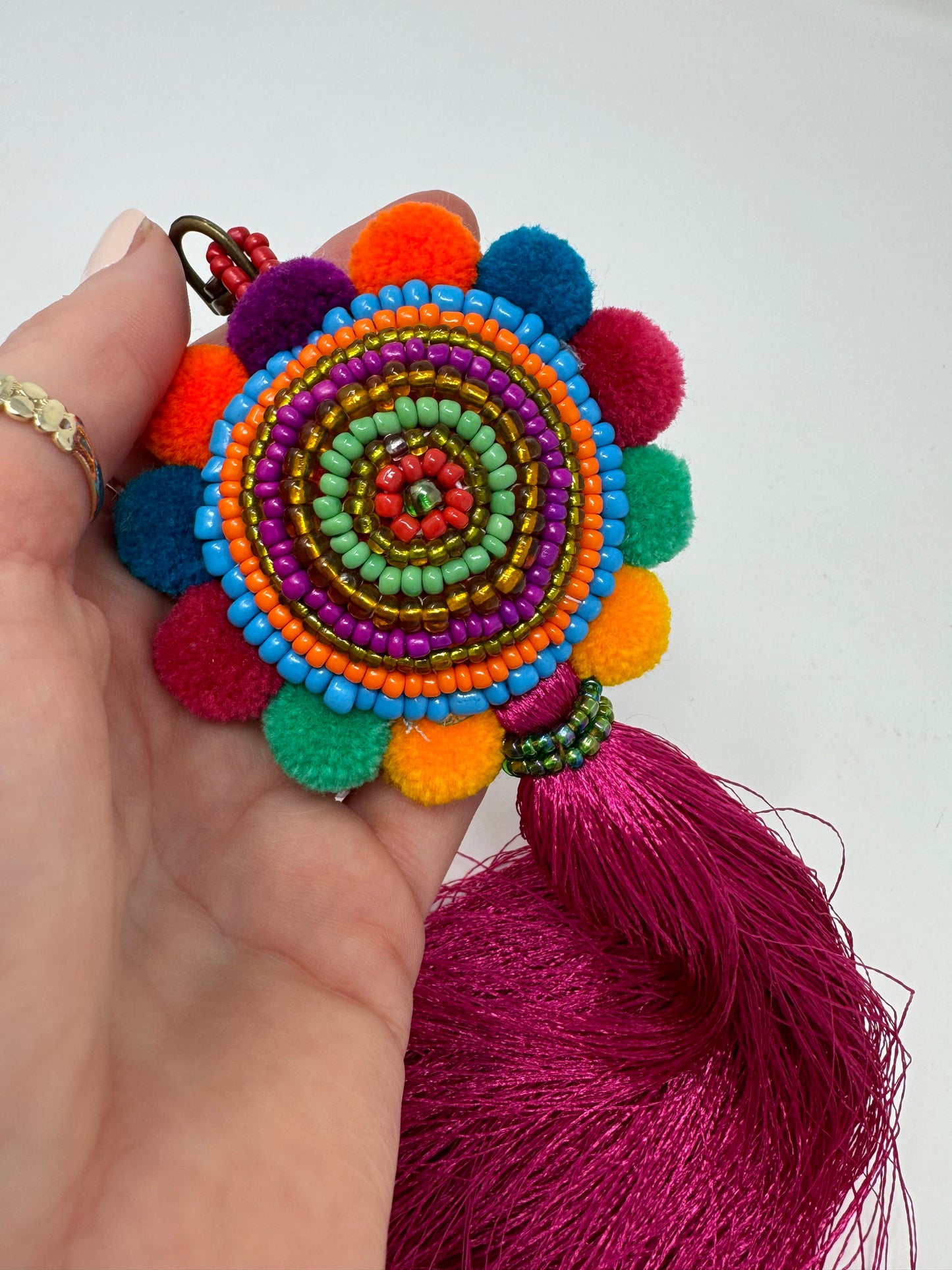 Tassel Beaded Keyring