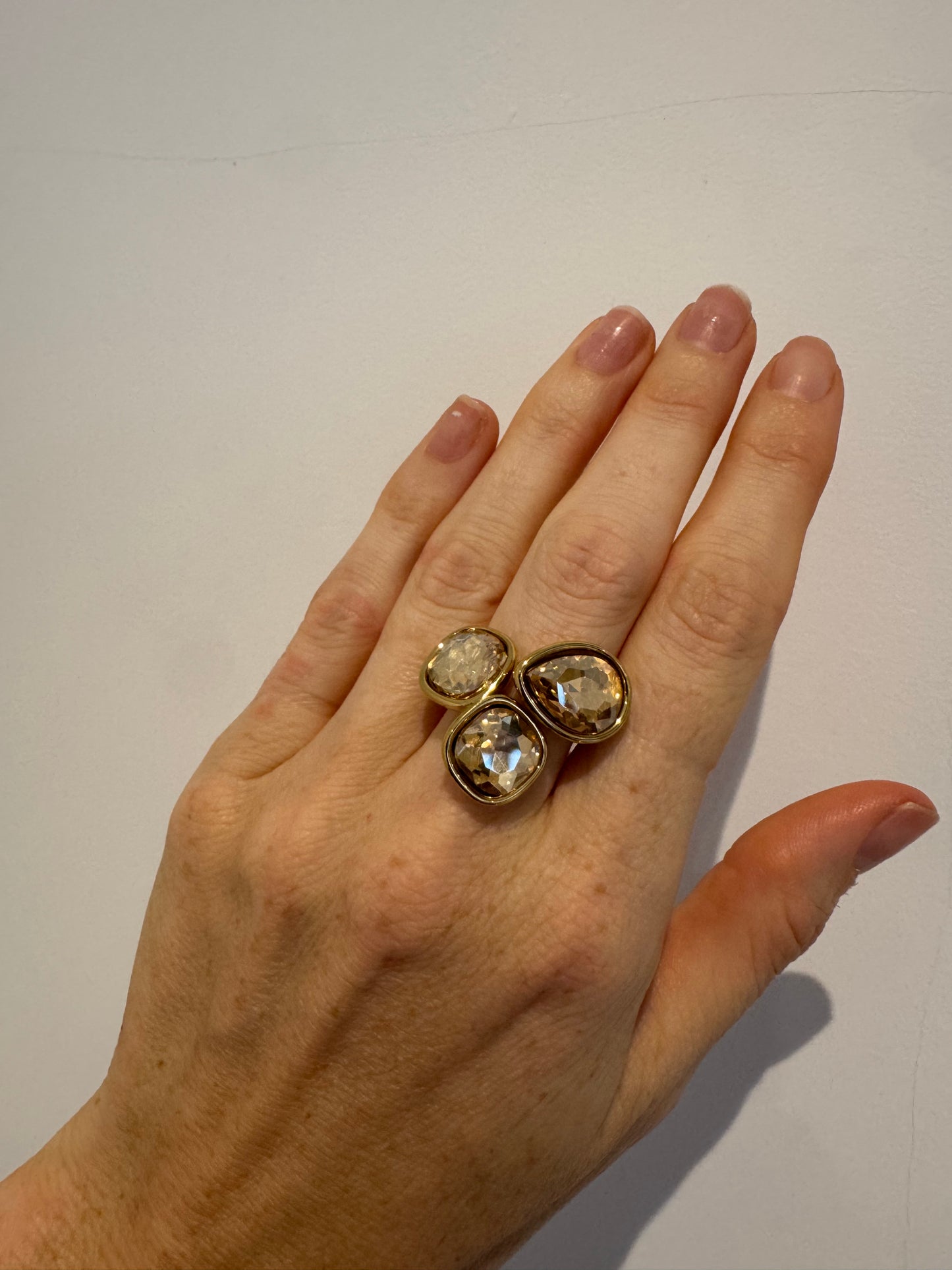 Champagne Crystal Ring