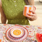 Striped Mug Pink Orange