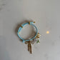 Blue paracord bow bracelet