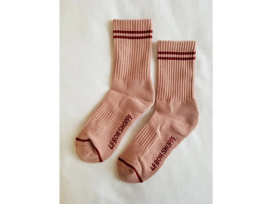 Boyfriends Socks in Vintage Pink