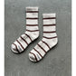 Le Bon Stripe Boyfriend Socks in Flax