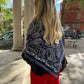 Triangle Paisley Scarf - Navy