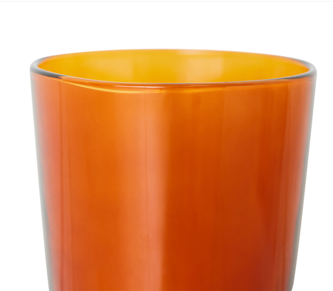 HKliving 70s Glassware : Amber Tea Glasses (Set of 4)
