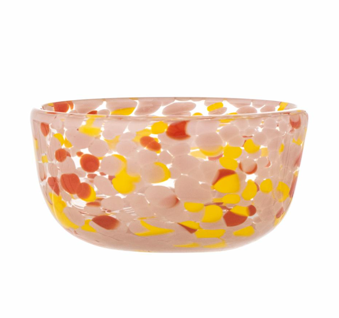 Lilya Bowl Glass in Rose