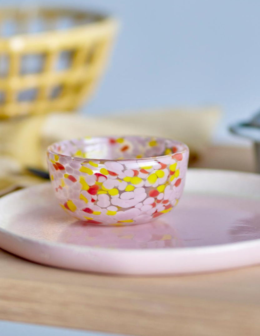 Lilya Bowl Glass in Rose