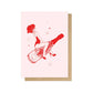 Retro Champagne Greetings Card