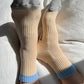 Color Block Girlfriend Socks : Yellow Blue
