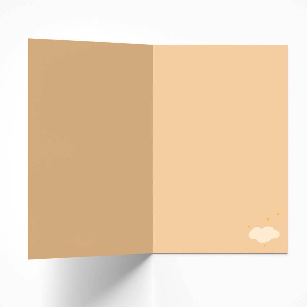 Moon kisses birthday card