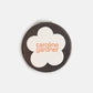 Multi Flower Charcoal Round Pocket Mirror