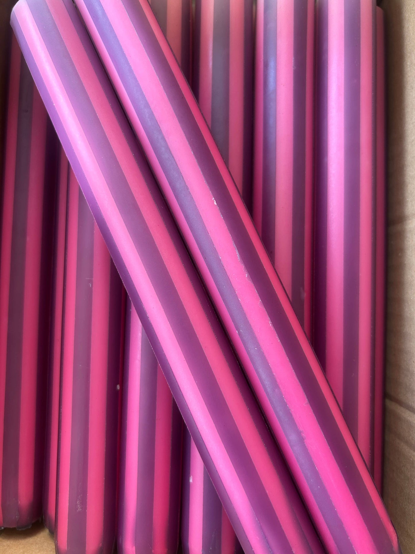 AUTUMN PINSTRIPES INDIVIDUAL : Apricot/rust red