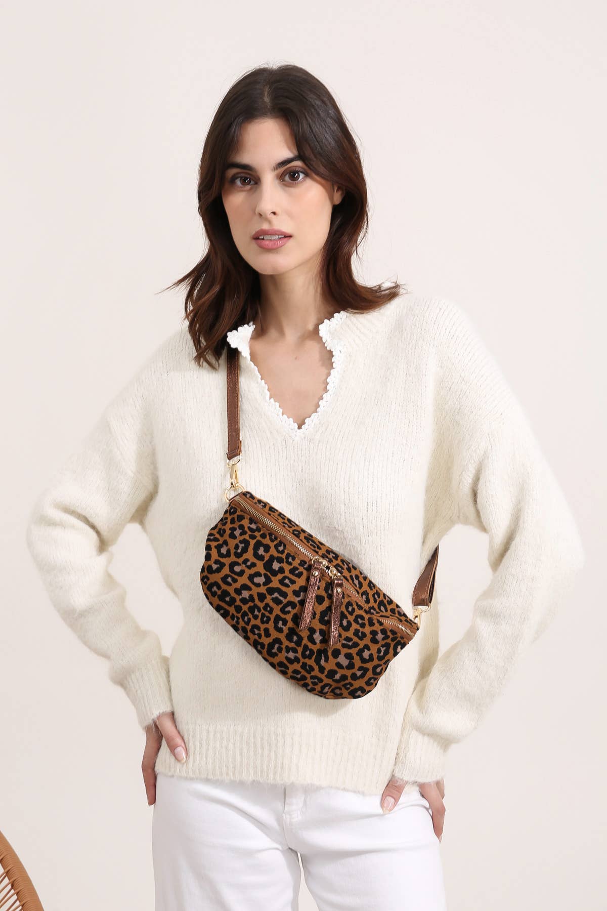 Rosalia Bag: Camel Leopard