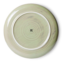 HKliving - Chef ceramics: dinner plate, moss green