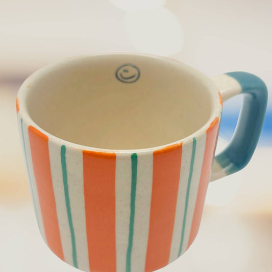 Mug : stripe orange