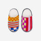 Pattern Patch Slide Slippers: Rainbow