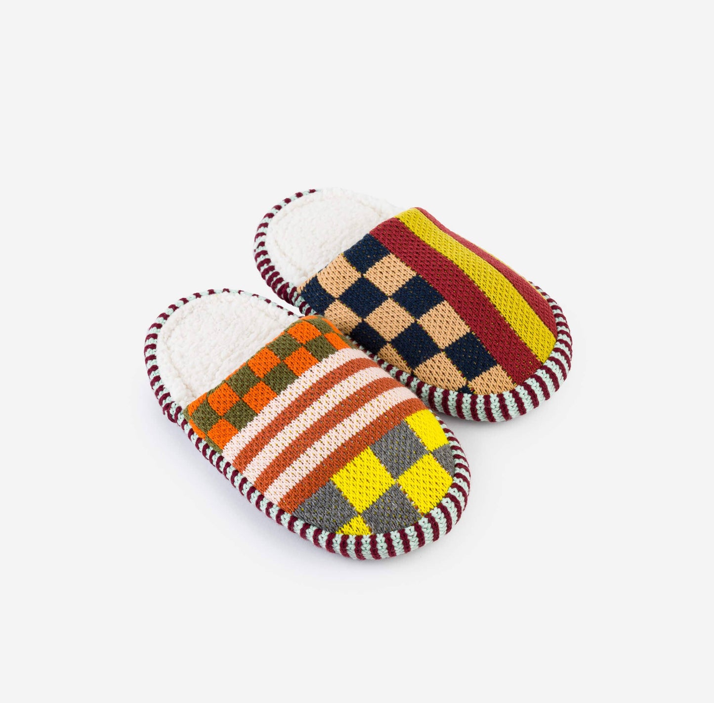 Pattern Patch Slide Slippers: Desert