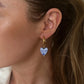Blue Heart drop earrings