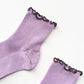 The Petite Ruffled Modal Socks in Lilac