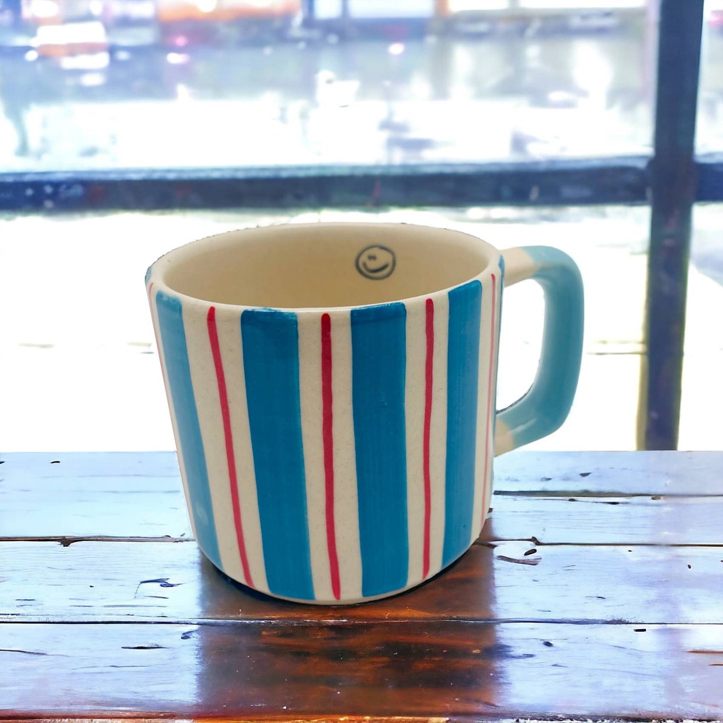 Mug : stripe blue