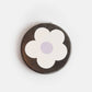 Multi Flower Charcoal Round Pocket Mirror