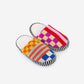 Pattern Patch Slide Slippers: Rainbow