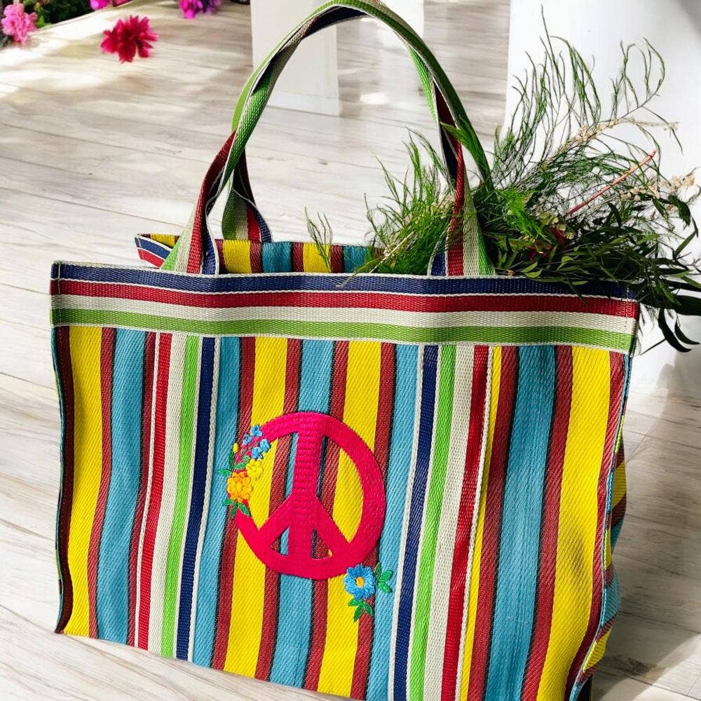 XL Recycled Plastic Peace Shopper