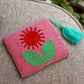 Helio Ferretti Medium Pouch Pink Floral Beaded Pouch
